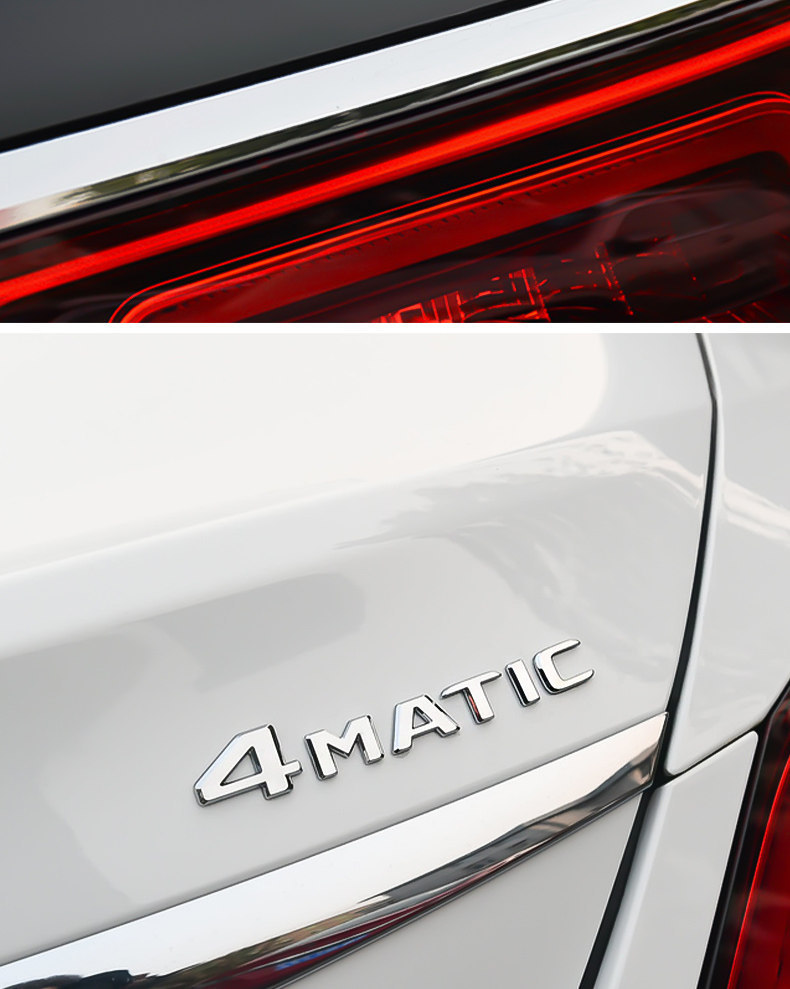 Mercedes-Benz Four-Wheel Drive Vehicle Rear Emblem 4Matic New C-Class E-Class S-Class A-Class Glc/Glb Logo Digital Sticker Gle Modification Decoration