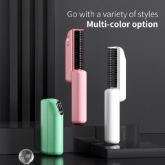 家庭用マイナスイオンで髪を傷めない新しいストレートヘアコーム、怠け者向けのポータブルカーリングヘア両用アーティファクトヘアアイロン在庫あり