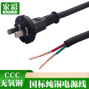 國標純銅2芯二插電源線帶插頭家用電器電動工具維修電工插電源線