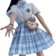 JK uniform suit jk uniform skirt genuine full set College Style summer clothing Rabbit sewing gentle knife rabbit Jishe