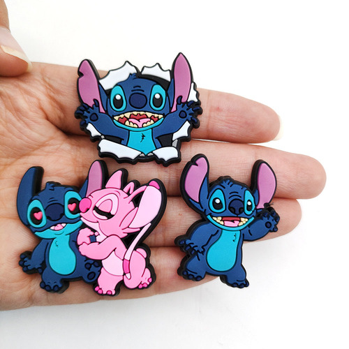 22 new cute and funny Stitch cave shoes shoe buckles shoe flower buckles PVC soft rubber decorative buckle accessories