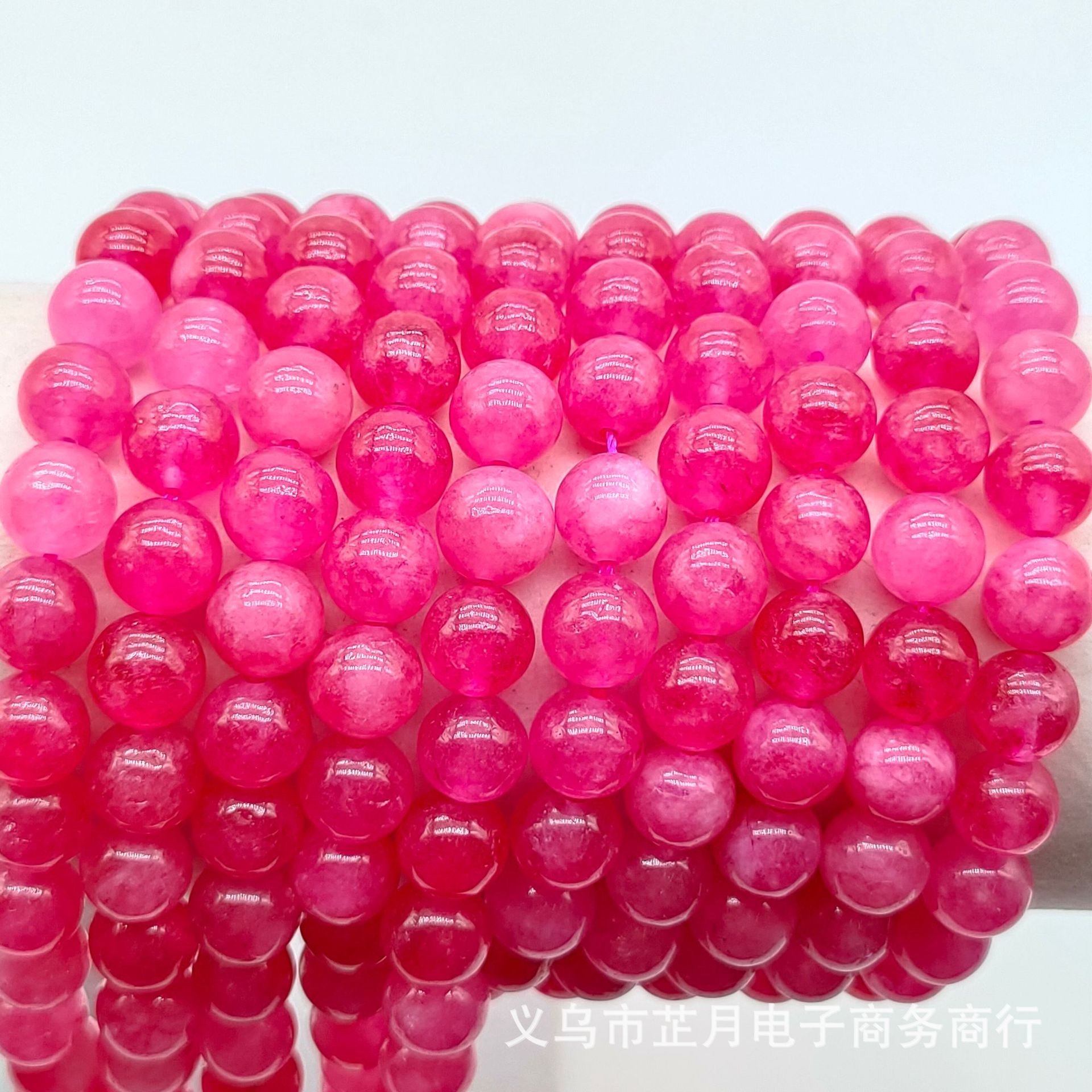 芷月飾品 優化深紅紋串珠圓珠半成品手鍊項鍊DIY手工飾品配件批發