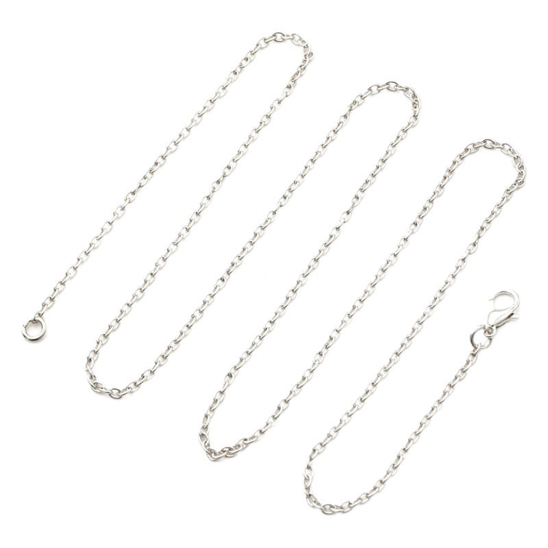 2,4mm cadena cruzada cadena de metal collar de hierro Cadena de clavícula joyería de moda simple todo-fósforo DIY accesorios hechos a mano