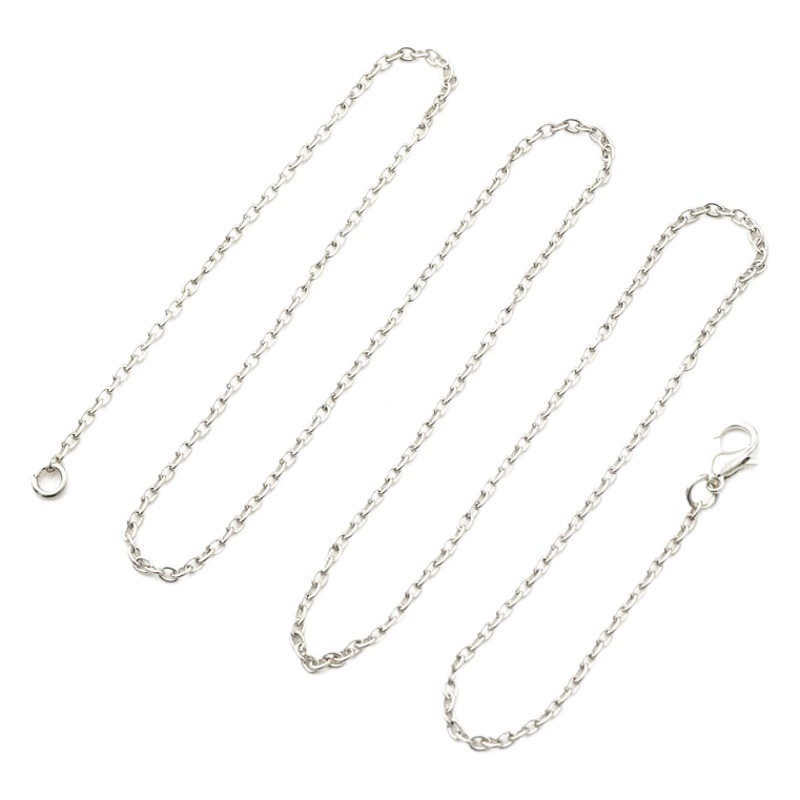 2,4 мм крестовая цепочка, металлическая цепочка, железное ожерелье, цепочка на ключицы, модные украшения, простые и универсальные аксессуары ручной работы своими руками