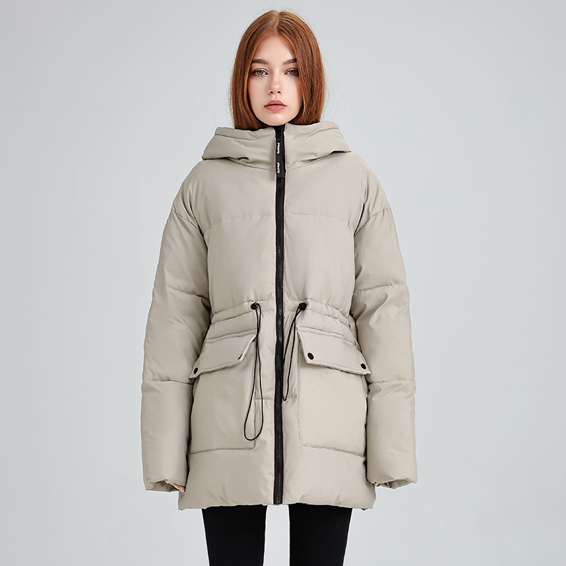 连帽棉衣外套女冬季新款宽松大码显瘦简约基础款减龄加厚面包服|undefined