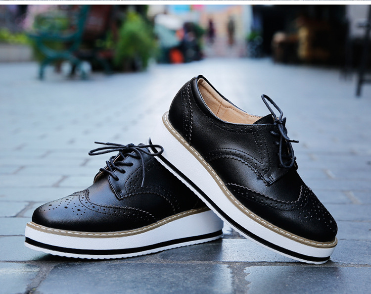 Damen Herren Stiefel Lackleder Runde Zehen Wingtip Büroschuhe Schuhe_voghion.com