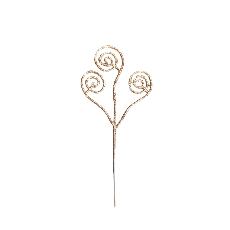 Nuevo polvo de plástico transfronterizo simulación de tres anillos de polvo de oro 23cm decoración de Navidad anillo de dulces