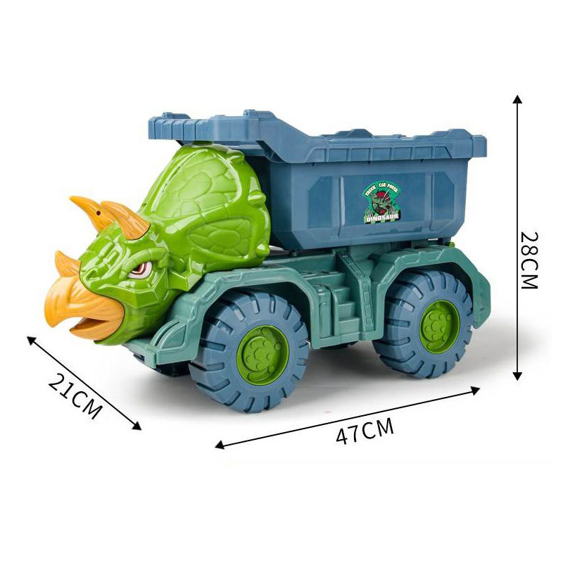 Productos especiales transfronterizos Simulación infantil multifuncional coche de comida rápida coche controlado remoto muñeca familia serie de juguetes de dinosaurios