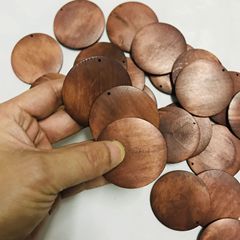 スポット卸売り国境を越えた電気商が5cm丸みを帯びた木片イネの丸みを帯びたビーズdiy飾りコーヒー色の木片