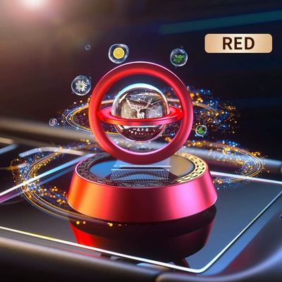 Car Perfume Aromatherapy Transport Perfume Aluminum Alloy - suspended-crystal-ball-red-random-scent