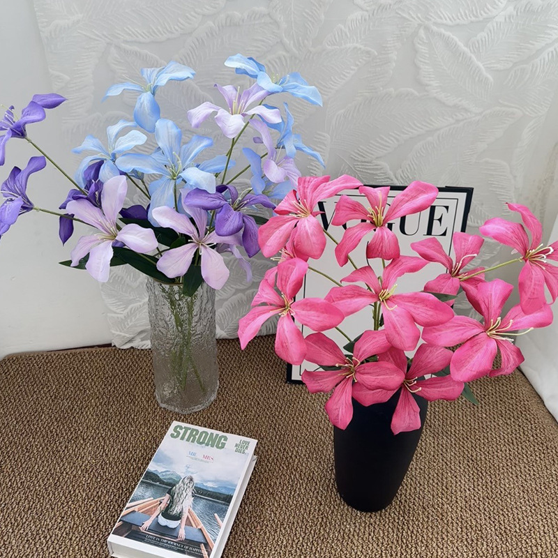 Simulated Flame Orchids, Fake Flowers, Home Living Room Decoration Flowers, Wedding Decorations, Hotel Photography Props, Flower Wholesale