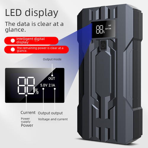 Car Emergency Starting Power Supply Vehicle 12V Starting Bank Strong Cable Jumper Ignition Starter Jump Starter