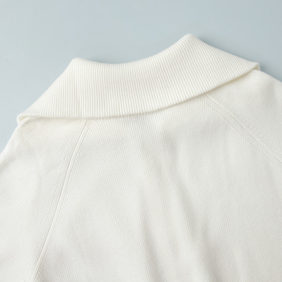 Bộ áo cardigan dệt kim khóa kéo phối quần dài ống rộng nữ — màu bột yến mạch, màu nâu, màu xám, trắng chi tiết 21