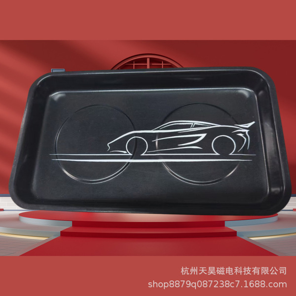 검은색 자동차 부품 수리 부품 보관 트레이 제품은 상단과 하단 모두에 LG 패턴이 명확한 자기 크리스탈 라벨이 있습니다.