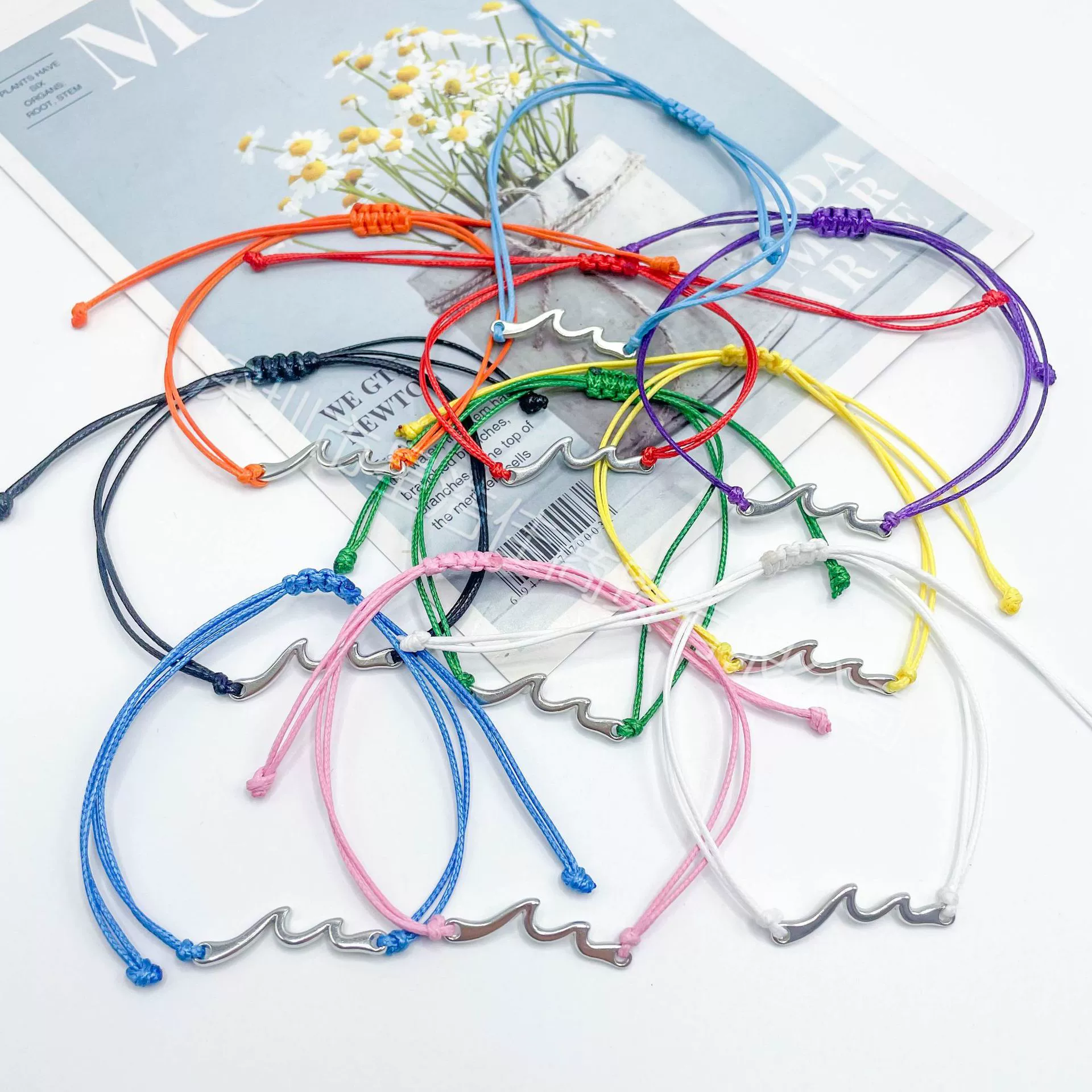 Новый стиль трансграничные волны молнии ручной веревки ручной вязки водонепроницаемый браслет для мужчин и женщин регулируемый браслет ювелирные изделия оптом