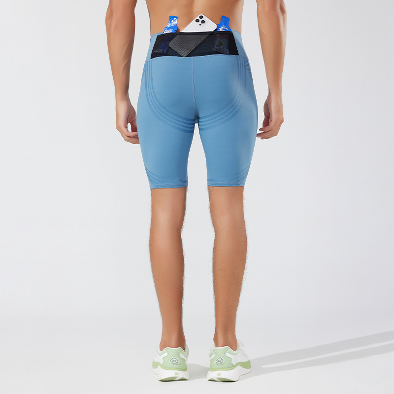 Pantalones cortos de soporte de compresión de presión inteligente para hombres y mujeres pantalones cortos ajustados deportivos de nylon yoga para adelgazar las caderas en Europa y los Estados Unidos