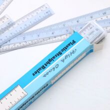 30cm透明直尺 塑料直尺152030厘米有机直尺 PP软尺 白边尺跨境尺