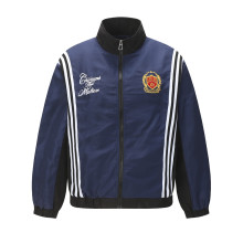 三条杠条纹拼接立领夹克外套欧美高街潮流vibe春秋男款拼色棒球衣