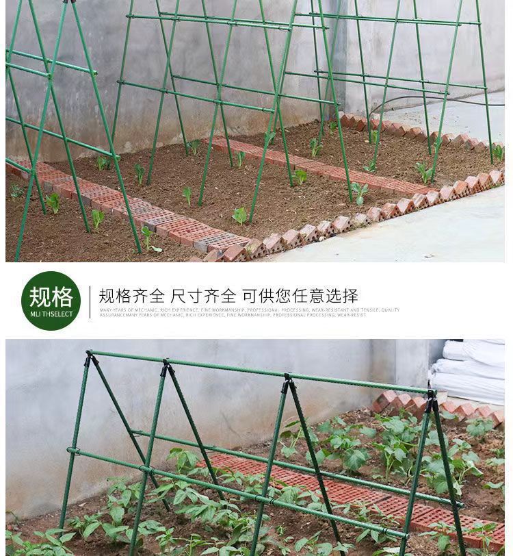 包塑钢管植物爬藤三角架电商代发搭架杆豆角黄瓜攀爬架花园瓜果架-阿里巴巴