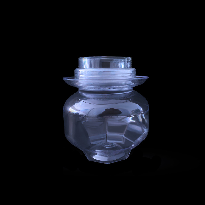 宝升500ml泡菜坛网红奶茶杯透明加厚食品级塑料可打孔上水密封坛