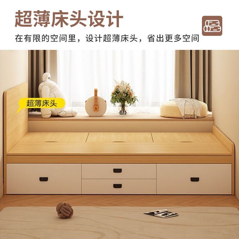 Wardrobe Bed, Tatami Bed Frame, Storage Bed with Storage Function, Small Room High Box Bed, 1.8m Double Bed, Free Shipping