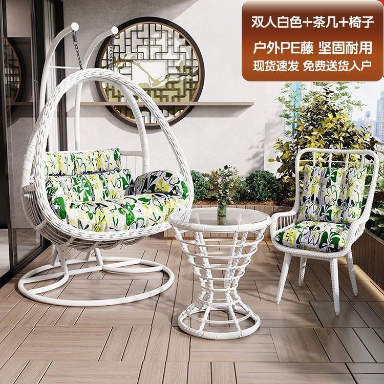 屋内スイングハンギングチェアホームリビングルームバルコニー屋外中庭ハンギングバスケットチェア怠惰なソファロッキングチェアハンモック籐椅子|undefined