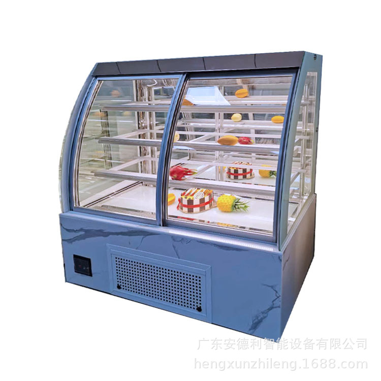 厂家供应弧形前开门蛋糕保鲜柜 昆明西点冷藏柜 慕斯保鲜展示柜