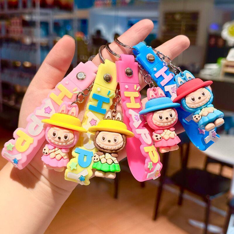 国境を越えた人気のLabubuシリーズキーホルダー女装かわいい人形キーホルダーブラインドボックスLABUBUギフトトレンディなおもちゃ|undefined