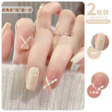 网红款酸奶白色指甲油胶2025新款流行乳白奶黄色光疗胶美甲店专用