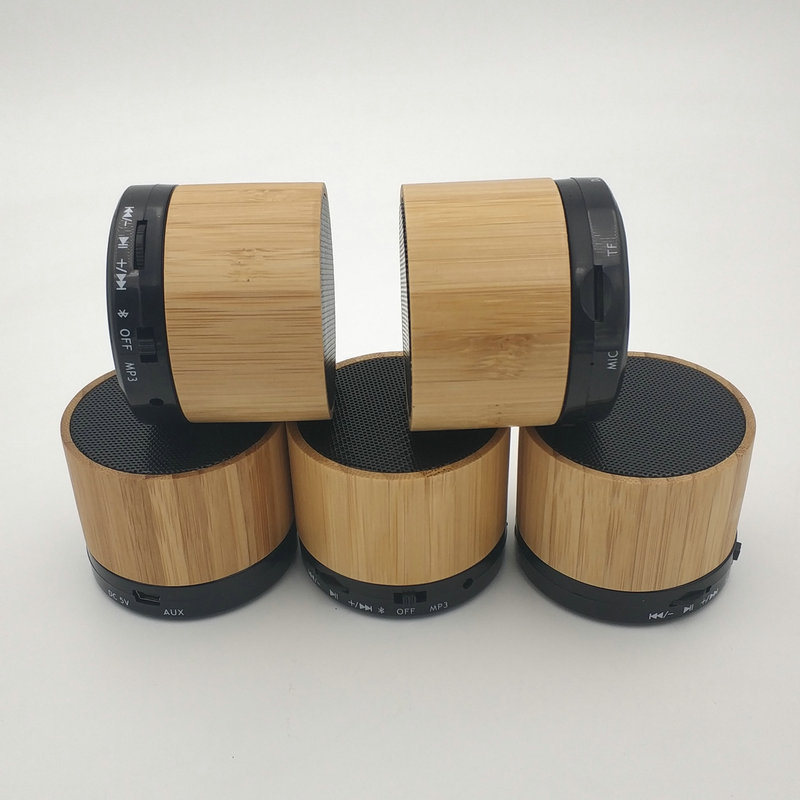 Fábrica directa S10 altavoces Bluetooth de madera ecológicos mini bambú tarjeta inalámbrica subwoofer sonido 1