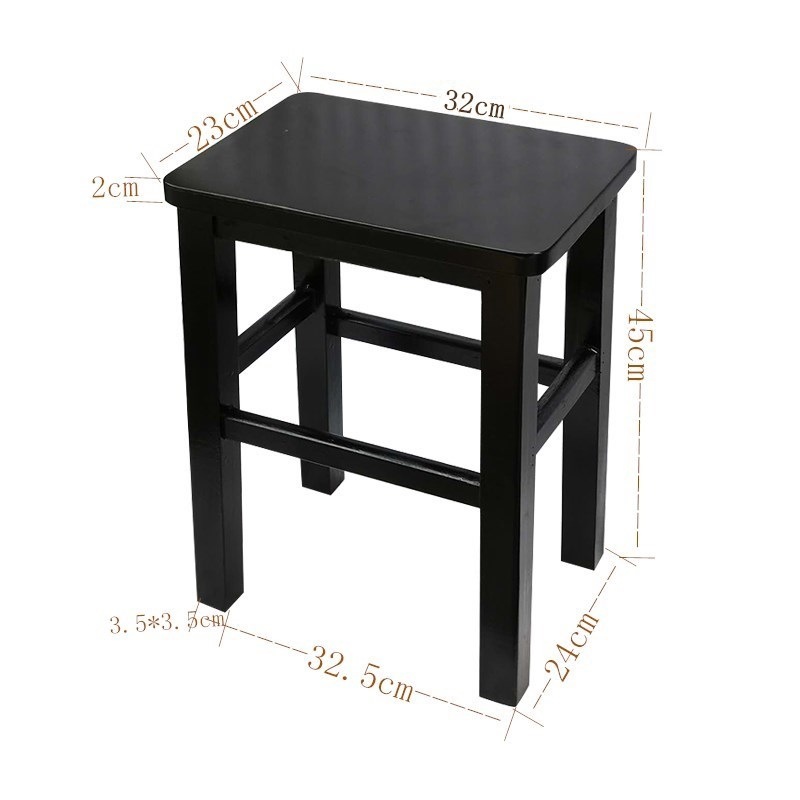 Fábrica directa taburetes cuadrados de madera sólida, taburetes caseros pequeños para adultos, taburetes bajos para niños, taburetes de cambio de zapatos, taburetes cuadrados de madera, taburetes de comedor image 25