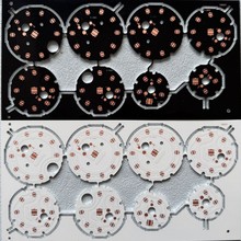 定制LED超导铝基板1.6mm3535 5050组合高导热高反白油黑油线路板