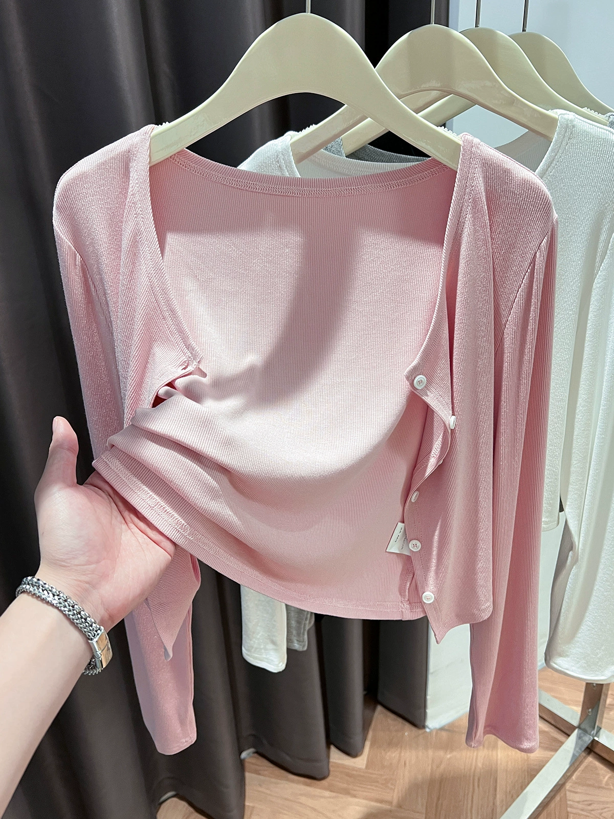 Вязаный тонкий кардиган, slips dress, куртка летняя осенняя, стиль высокого качества