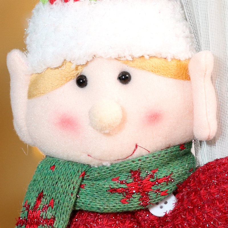 Nuova fibbia per tenda di Natale, bambola elfo, decorazione creativa per tende, cartone animato per la casa_voghion.com