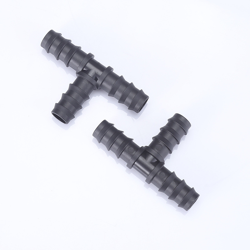 16 20 PE tubo simple conector PE tubo de riego por goteo de tres vías bypass taponer horticultura agricultura automática micro-spray irrigación por goteo