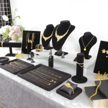 工厂现货项链展示架 绒布首饰架珠宝柜台陈列 模特耳环戒指饰品架