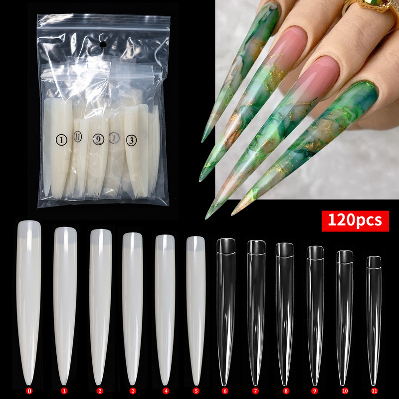 Cross-border Manicure Stage Performance Art Armor Long Pointed Salon Armor Display Nail 120
