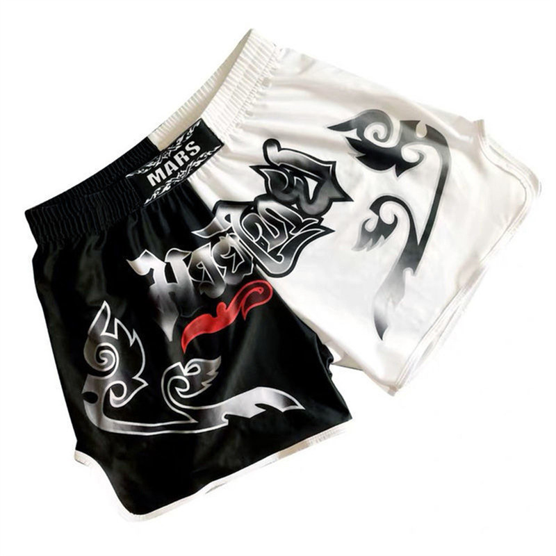 Training Clothing UFC suit Men's Boxing Tight Quick-Dry Pants Muay Thai Fighting Short Sleeve Shorts Gym Fighting Pants