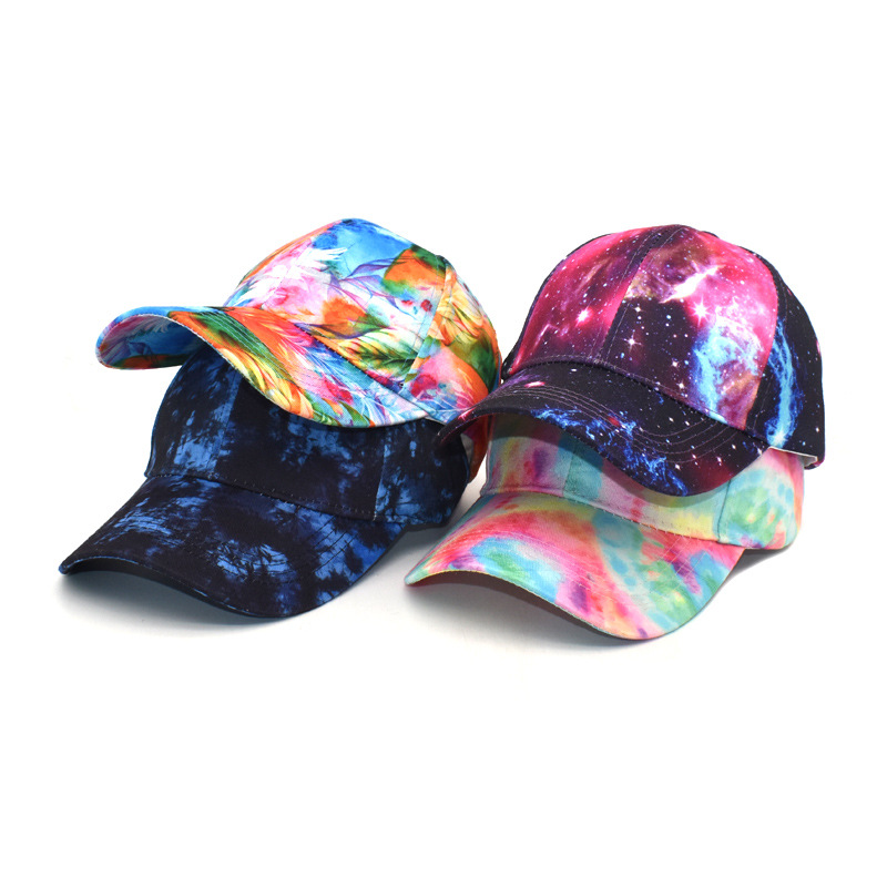 Unisex Fashion Color Block Printing Curved Eaves Baseball Cap display picture 1