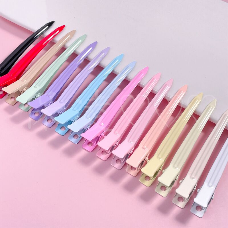New 8.7cm Milk Huhu Macaron Color Pointed Nose Clip Seamless Clip Positioning Clip Bangs Side Clip for Women