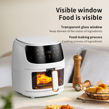 8L Household Multifunctional Visual Air Fryer Cross-Border Wholesale Smart Color Screen Touch Electric Fryer Cross-Border Hot Sale
