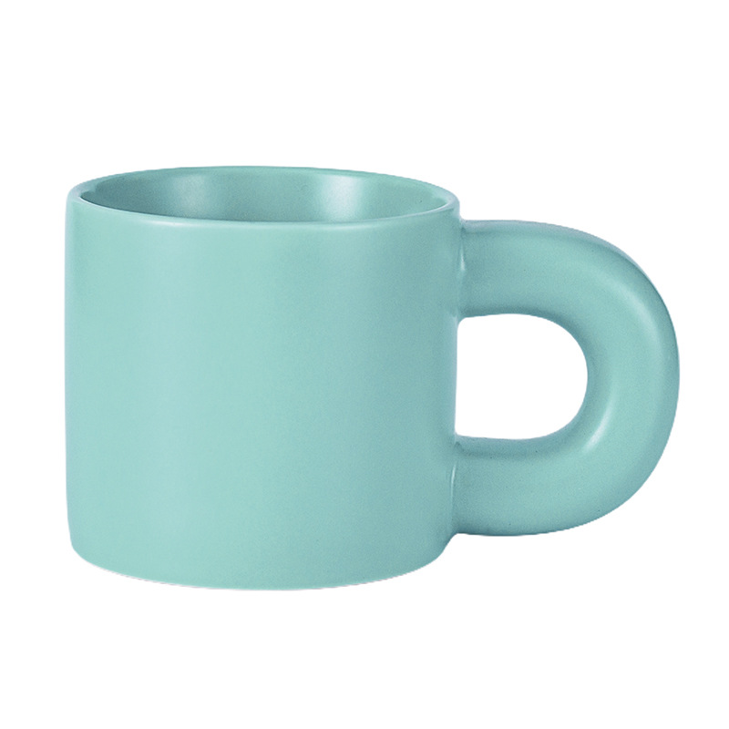 Transfronterizo de Amazon taza blanca taza de alto aspecto creativo Oficina taza de café pareja taza de agua Taza de cerámica
