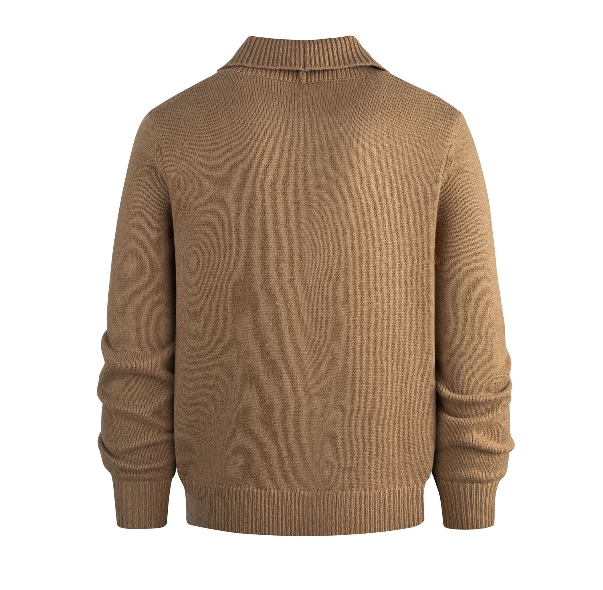 Men's Knit Cardigan Long Sleeve V-Neck Pocket Sweater Fall Winter Casual Coat Fashionable Overshirt Fashion Trends_viptrois.com