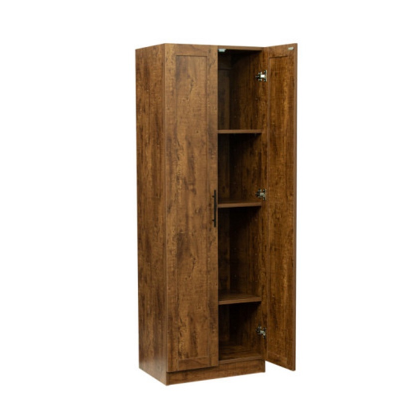 Armario hogar dormitorio moderno minimalista armario de almacenamiento de madera económico armario de madera simple gabinete para sala de alquiler image 4