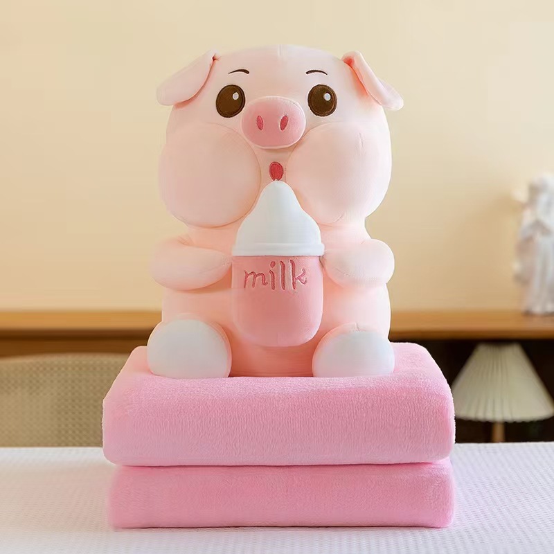 Manta de peluche 2 en 1 – Muñeca y edredón – Ideal para siesta en oficina