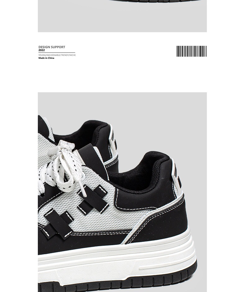 Men's Casual Sneakers White Platform Comfortable Trendy Shoes_voghion.com