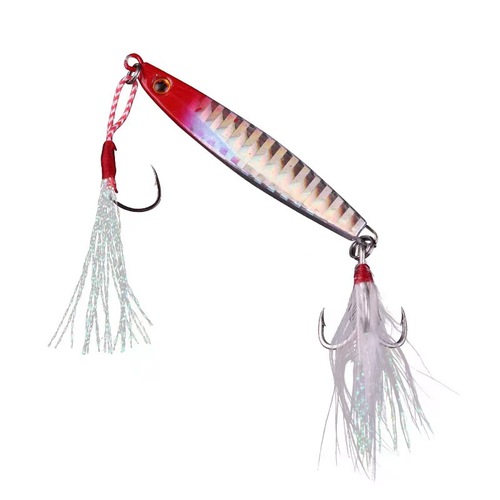 Punk Road Iron Plate Lure Long Cast Hard Lure Lure Blood Slot Three-Prong Hook Walleye Perch Lure