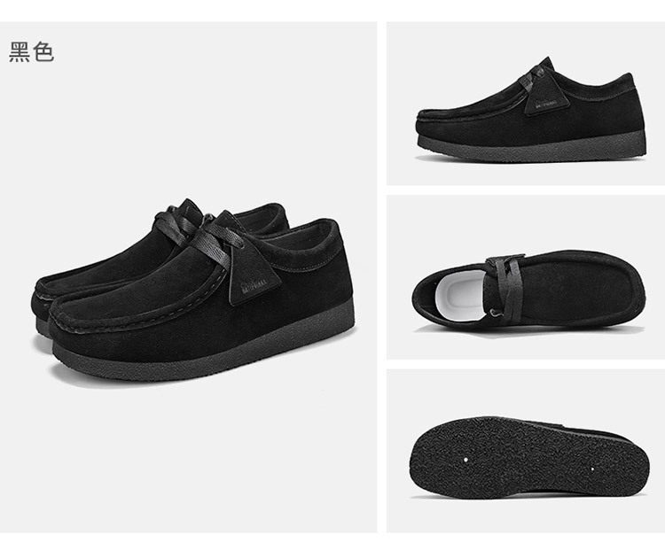 Giày lười nam da lộn mềm đế bệt kiểu mới, giày slip-on mũi tròn thoáng khí — Kaki, màu xám, màu đen chi tiết 23