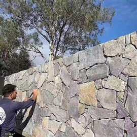 洋房别墅小镇乡村建设用石 外墙、围墙片石  庭院园林不规则碎拼