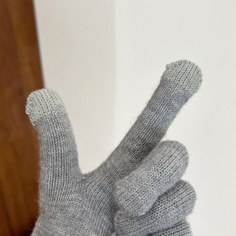 新型越境男性ニット保温手袋冬の防寒は個性を厚くします。|undefined